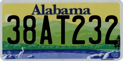 AL license plate 38AT232