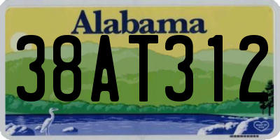 AL license plate 38AT312