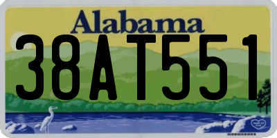 AL license plate 38AT551