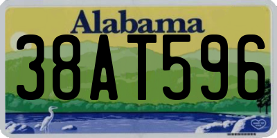 AL license plate 38AT596