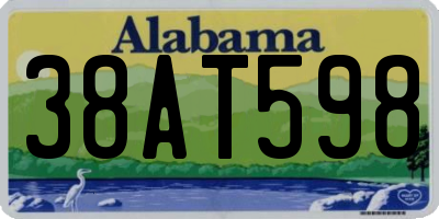 AL license plate 38AT598