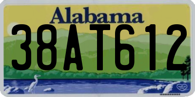 AL license plate 38AT612