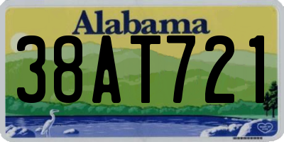 AL license plate 38AT721