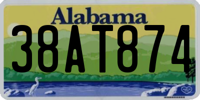 AL license plate 38AT874