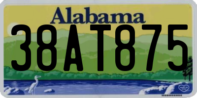 AL license plate 38AT875