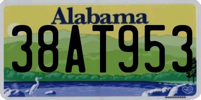 AL license plate 38AT953