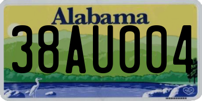 AL license plate 38AU004