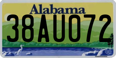 AL license plate 38AU072