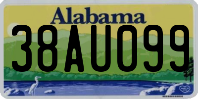 AL license plate 38AU099