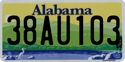 AL license plate 38AU103
