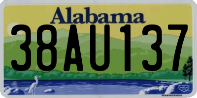 AL license plate 38AU137