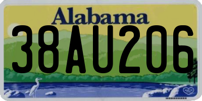 AL license plate 38AU206