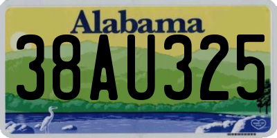 AL license plate 38AU325