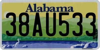 AL license plate 38AU533