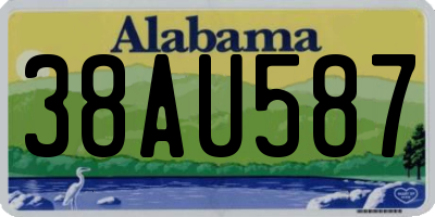 AL license plate 38AU587