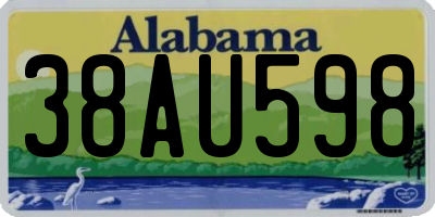 AL license plate 38AU598