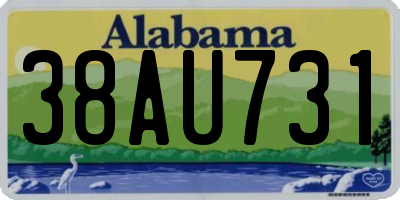 AL license plate 38AU731