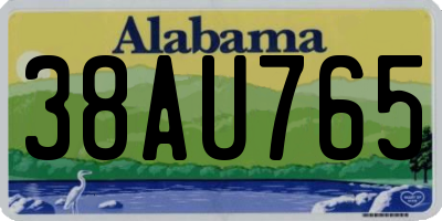 AL license plate 38AU765
