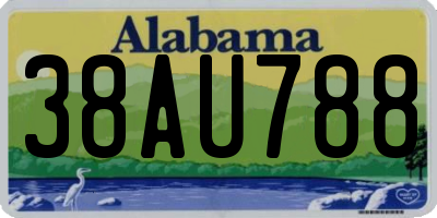 AL license plate 38AU788