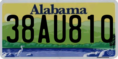 AL license plate 38AU810