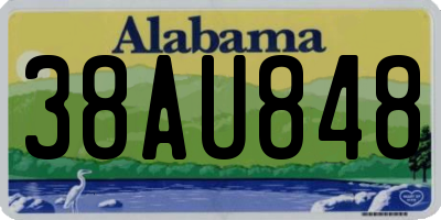 AL license plate 38AU848
