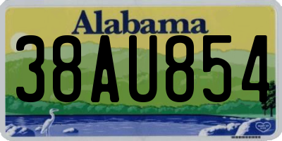 AL license plate 38AU854