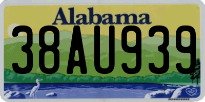 AL license plate 38AU939