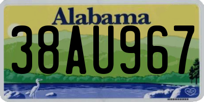 AL license plate 38AU967