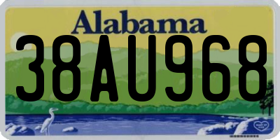 AL license plate 38AU968