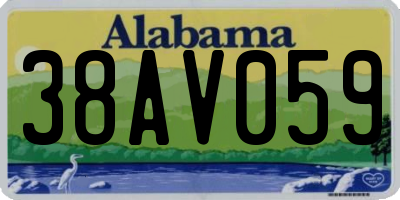 AL license plate 38AV059