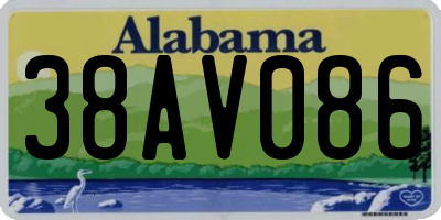 AL license plate 38AV086