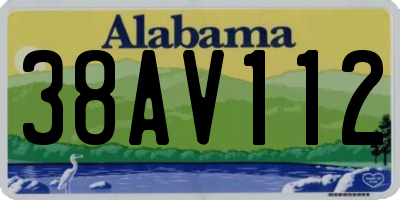 AL license plate 38AV112