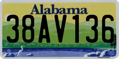 AL license plate 38AV136
