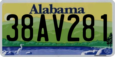 AL license plate 38AV281