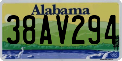AL license plate 38AV294