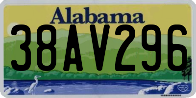 AL license plate 38AV296
