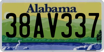 AL license plate 38AV337