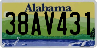 AL license plate 38AV431