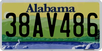 AL license plate 38AV486