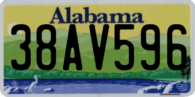 AL license plate 38AV596