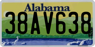AL license plate 38AV638