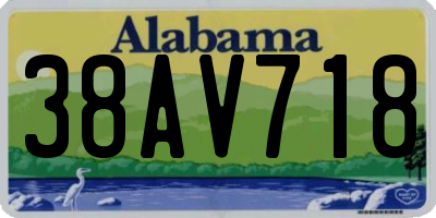 AL license plate 38AV718