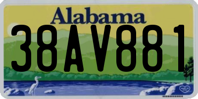 AL license plate 38AV881