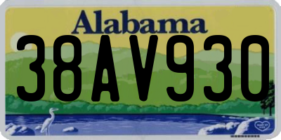 AL license plate 38AV930