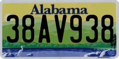AL license plate 38AV938