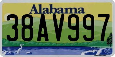 AL license plate 38AV997
