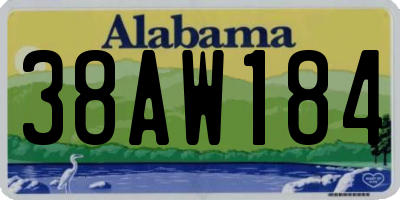 AL license plate 38AW184