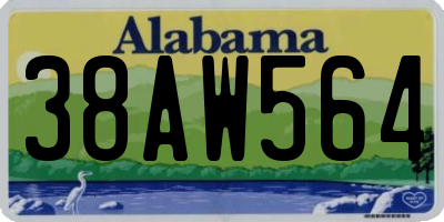 AL license plate 38AW564