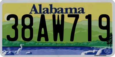 AL license plate 38AW719