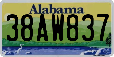 AL license plate 38AW837
